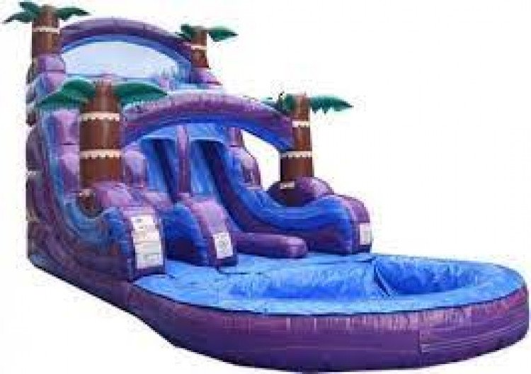 18ft Purple Hurricane Water Slide